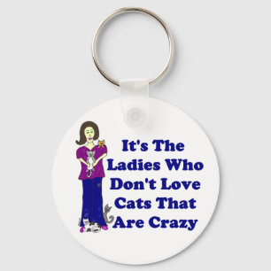 (Not Crazy) Cat Lady Keychain