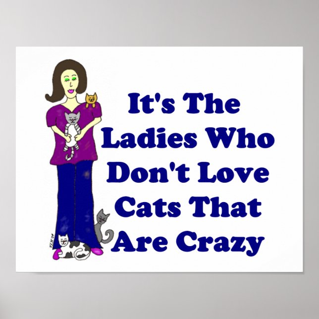 (Not Crazy) Cat Lady Poster (Front)