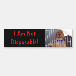 Not Disposable Bumper Sticker