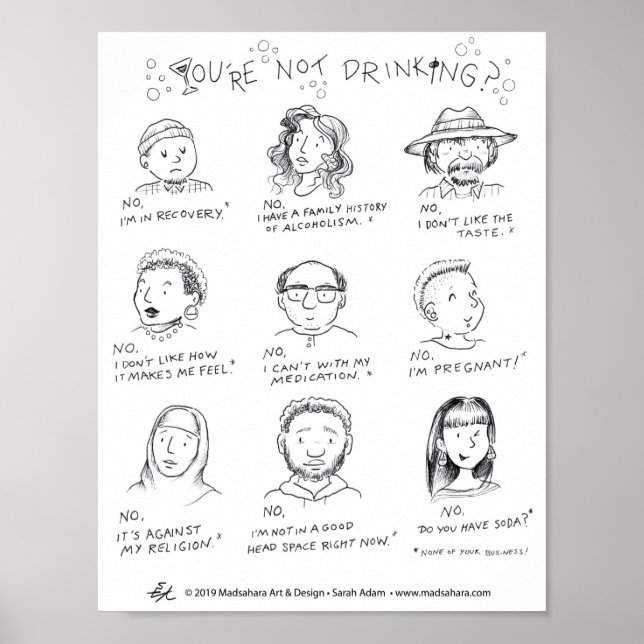 Not Drinking Poster (Front)