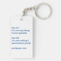 Not Easy Being Human Keychain