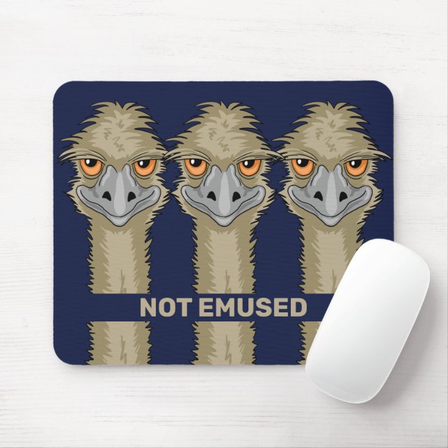 Not Emused Funny Emu Pun Mouse Pad (With Mouse)