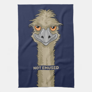Not Emused Funny Emu Pun Tea Towel