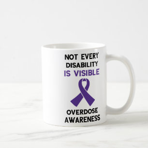Not Every Disability Purple Ribbon Overdose Awaren Coffee Mug