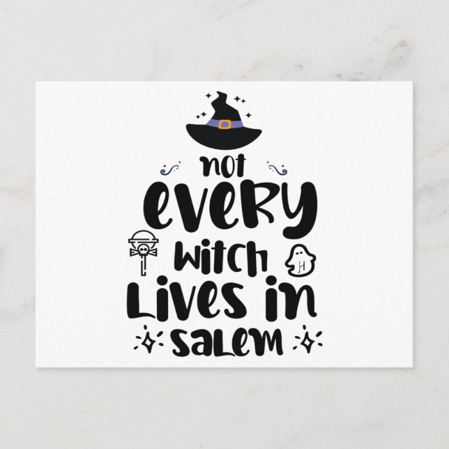 Not Every Witch Lives in Salem Postcard (Front)
