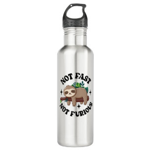 Not Fast Not Furious Funny Cute Sleepy Sloth 710 Ml Water Bottle