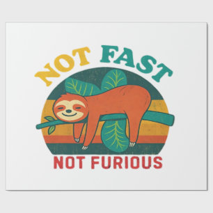 Not Fast Not Furious Funny Sloth Essential T-Shirt Wrapping Paper