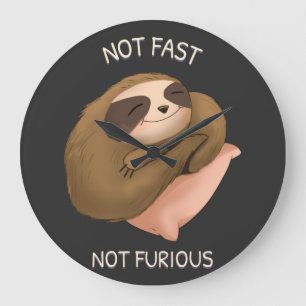 Not Fast Not Furious   Large Clock