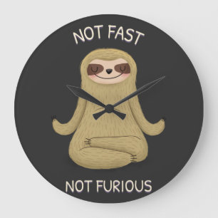 Not Fast Not Furious Large Clock