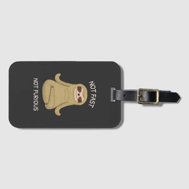 Not Fast Not Furious Luggage Tag (Front Horizontal)