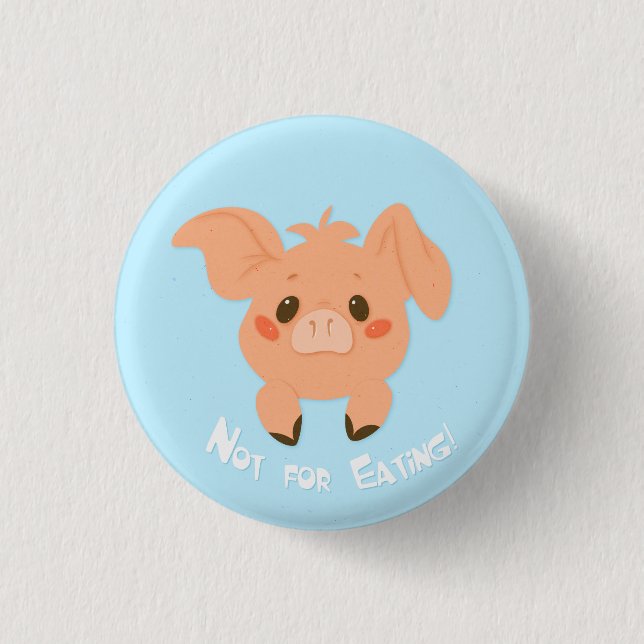 Not For Eating! [button] 3 Cm Round Badge (Front)