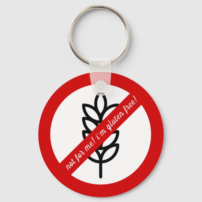 Not for me, i'm gluten free! Kids Allergy Alert Key Ring (Front)