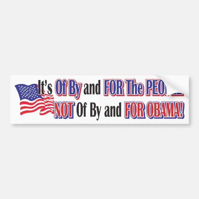 not-for-obama bumper sticker (Front)