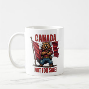 NOT FOR SALE, Canada, Beaver Lumberjack, Flag, Coffee Mug