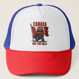 NOT FOR SALE, Canada, Beaver Lumberjack, Flag, Trucker Hat