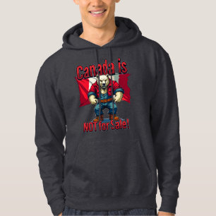 NOT FOR SALE, Canada, Polar Bear Lumberjack, Flag, Hoodie