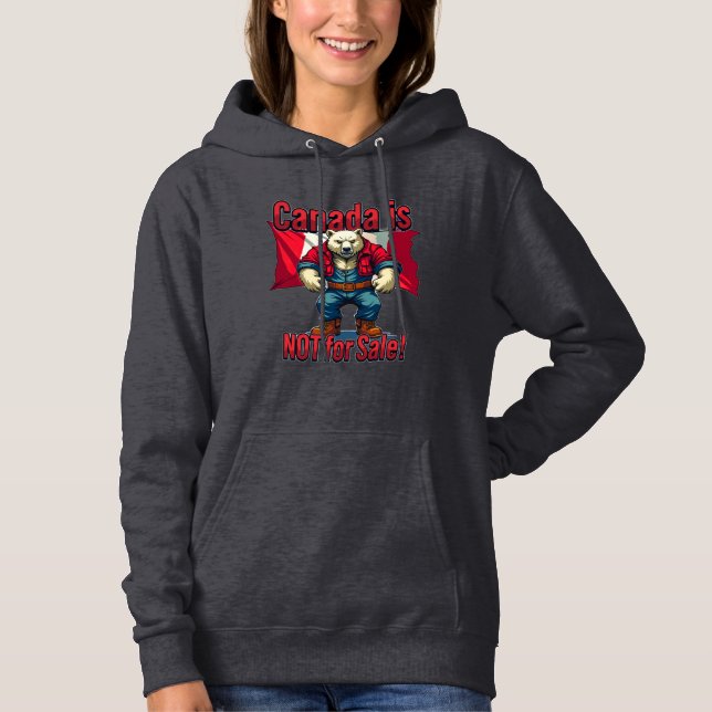 NOT FOR SALE, Canada, Polar Bear Lumberjack, Flag, Hoodie (Front)