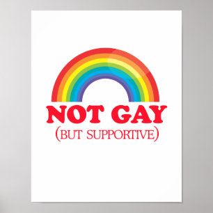 NOT GAY, but supportive Poster