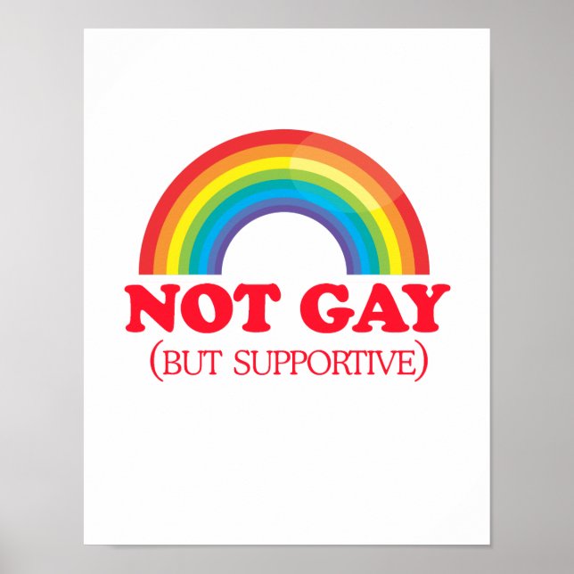 NOT GAY, but supportive Poster (Front)