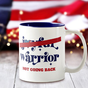 Not Going Back Warrior Type USA Flag Heart White Two-Tone Coffee Mug