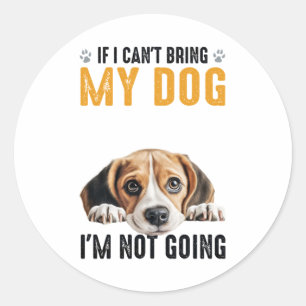 Not Going Beagle Classic Round Sticker