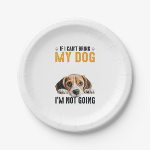 Not Going Beagle Paper Plate
