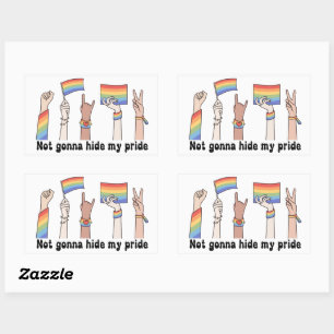 Not gonna hide my pride rectangular sticker