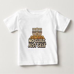 Not Guilt Just Gelt Funny Hanukkah Jewish Jew Baby T-Shirt