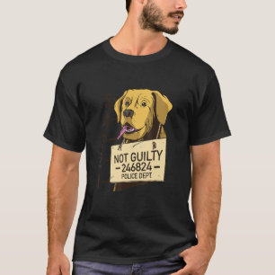 Not Guilty Dog Mugshot Prison T-Shirt