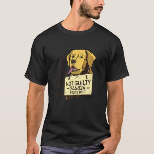 Not Guilty Dog Mugshot Prison T-Shirt