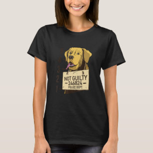 Not Guilty Dog Mugshot Prison T-Shirt