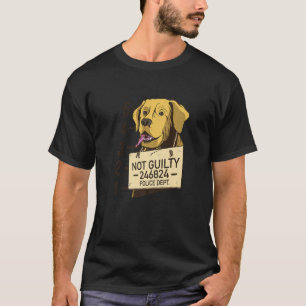 Not Guilty Dog Mugshot Prison T-Shirt