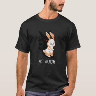 Not Guilty Funny Angle Devil Rabbit Lover Tee Not
