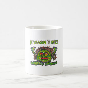 Not guilty gremlin funny hand drawn illustration coffee mug