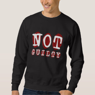 Not Guilty On Black Horror Halloween Sweatshirt