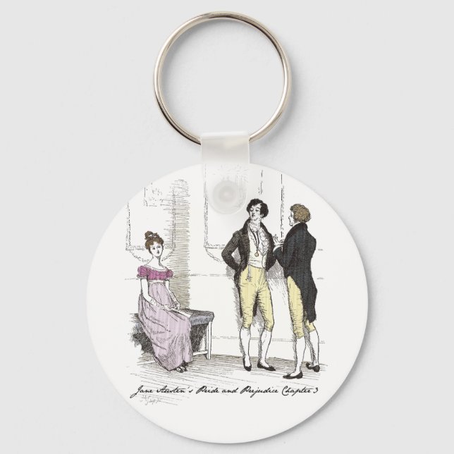 Not Handsome Enough, Jane Austen Pride & Prejudice Key Ring (Front)