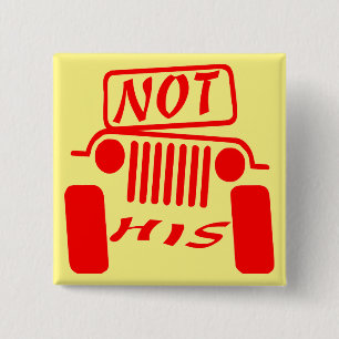 Not His 4x4 #USAPatriotGraphics © 15 Cm Square Badge
