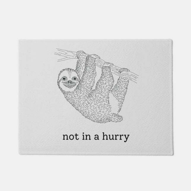 not in a hurry doormat (Front)