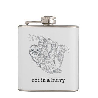 not in a hurry hip flask