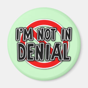 Not In Denial Funny Magnet Humour