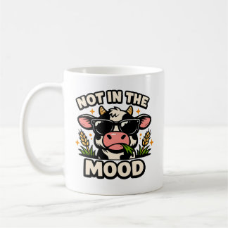 Not in the Mood Cow – Funny Cow with Sunglasses  Coffee Mug