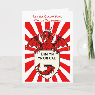 Not In The Same League Welsh Dragon Motif Card