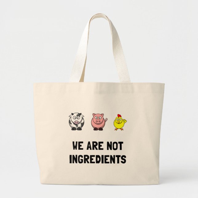 Not Ingredients Large Tote Bag (Front)