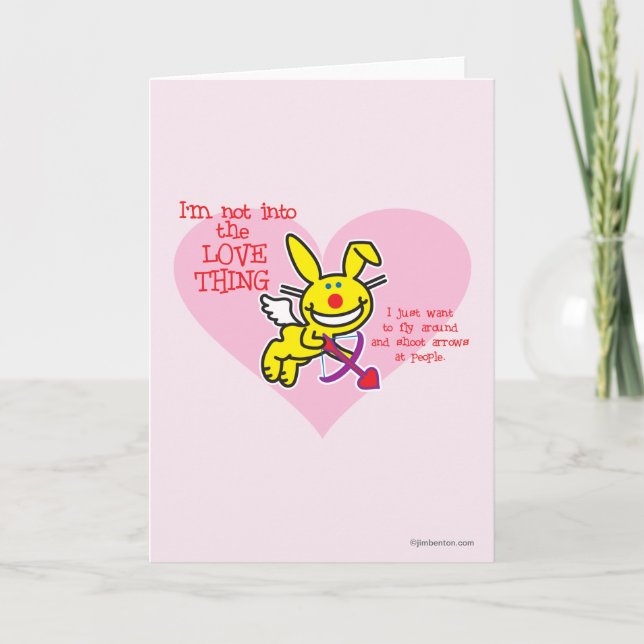 Not Into The Love Thing Holiday Card (Front)