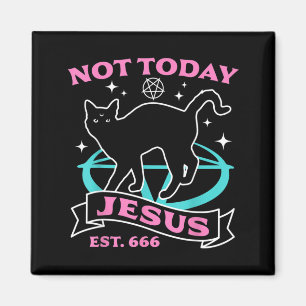 Not Jesus - Black Cat Pastel Goth Devil Halloween Magnet