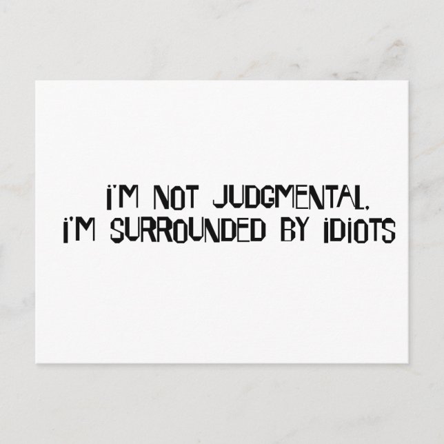 Not Judgmental Postcard (Front)