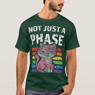 Not Just A Phase Rainbow Lgbtq Pride Cats T-Shirt