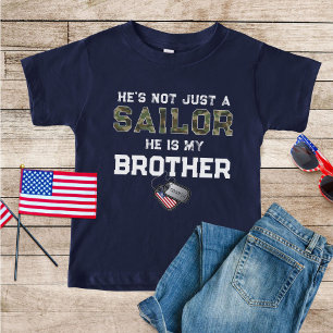 Not Just A Sailor My Brother Military Navy Dog Tag T-Shirt
