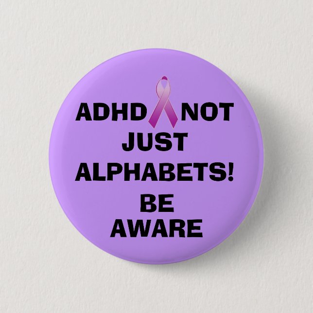 NOT JUST ALPHABETS!, BE,... 6 CM ROUND BADGE (Front)