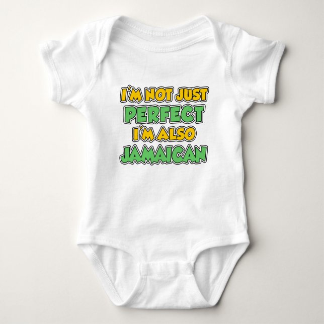 Not Just Perfect Jamaican Baby Bodysuit (Front)